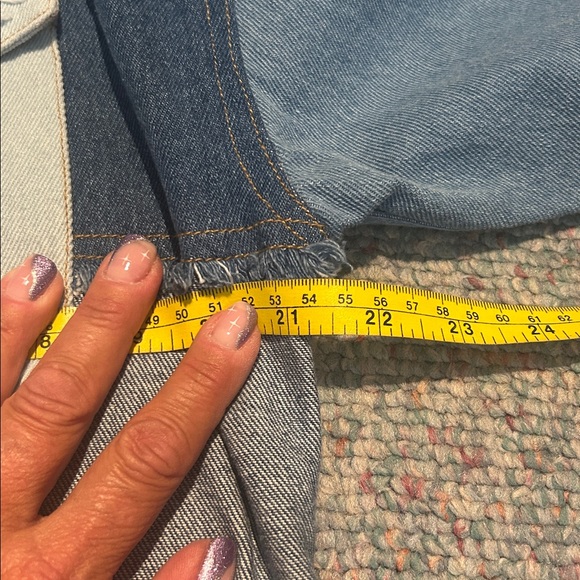 NWT Elan Blue Patchwork Denim Jacket size small - Picture 11 of 13